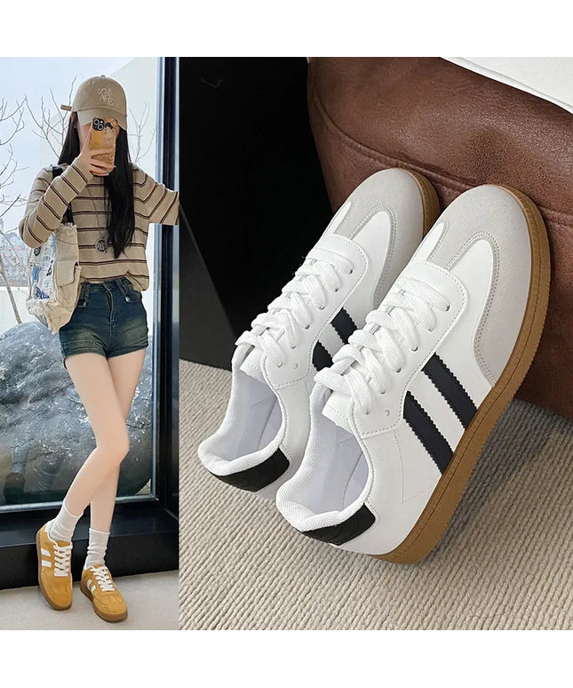 Dropshipman Women Tennis Sneakers Flats Ladies Fashion Mixed Colors Lace-up Vulcanized Shoes Spring Autumn Woman Outdoor Trainers Footwear