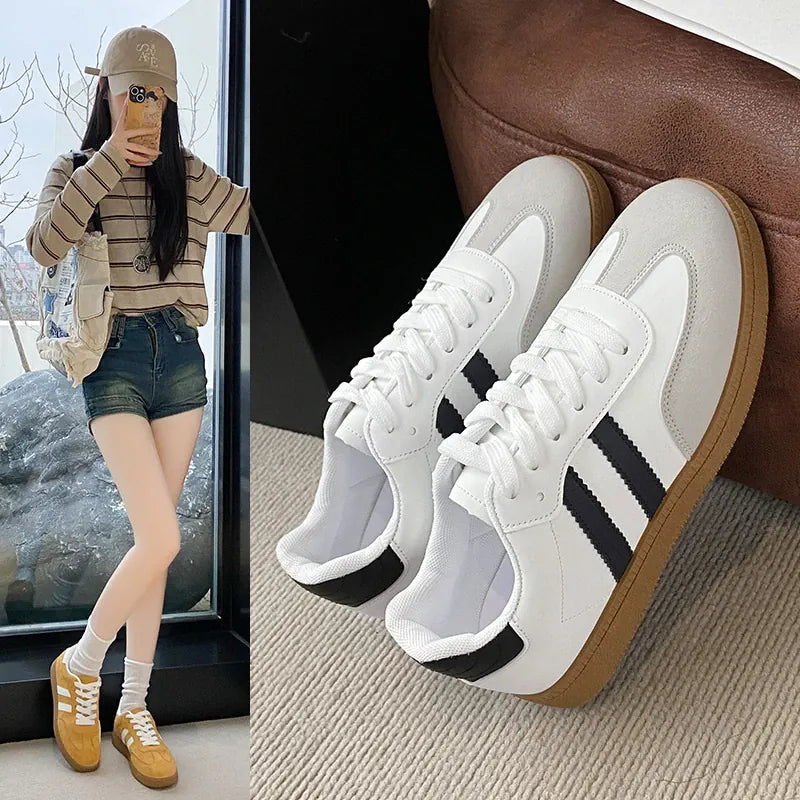 Dropshipman Women Tennis Sneakers Flats Ladies Fashion Mixed Colors Lace-up Vulcanized Shoes Spring Autumn Woman Outdoor Trainers Footwear