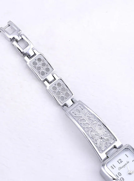 KissICON Womens Bracelet Watch Gold Square Roman Style -