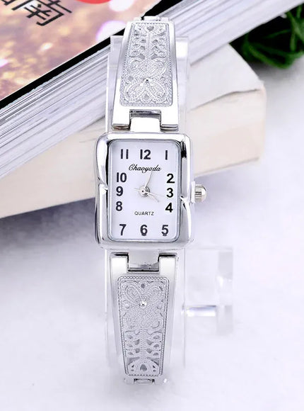 KissICON Womens Bracelet Watch Gold Square Roman Style -