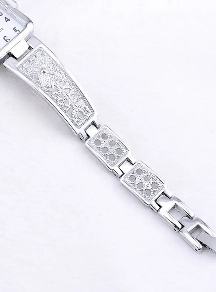 KissICON Womens Bracelet Watch Gold Square Roman Style -