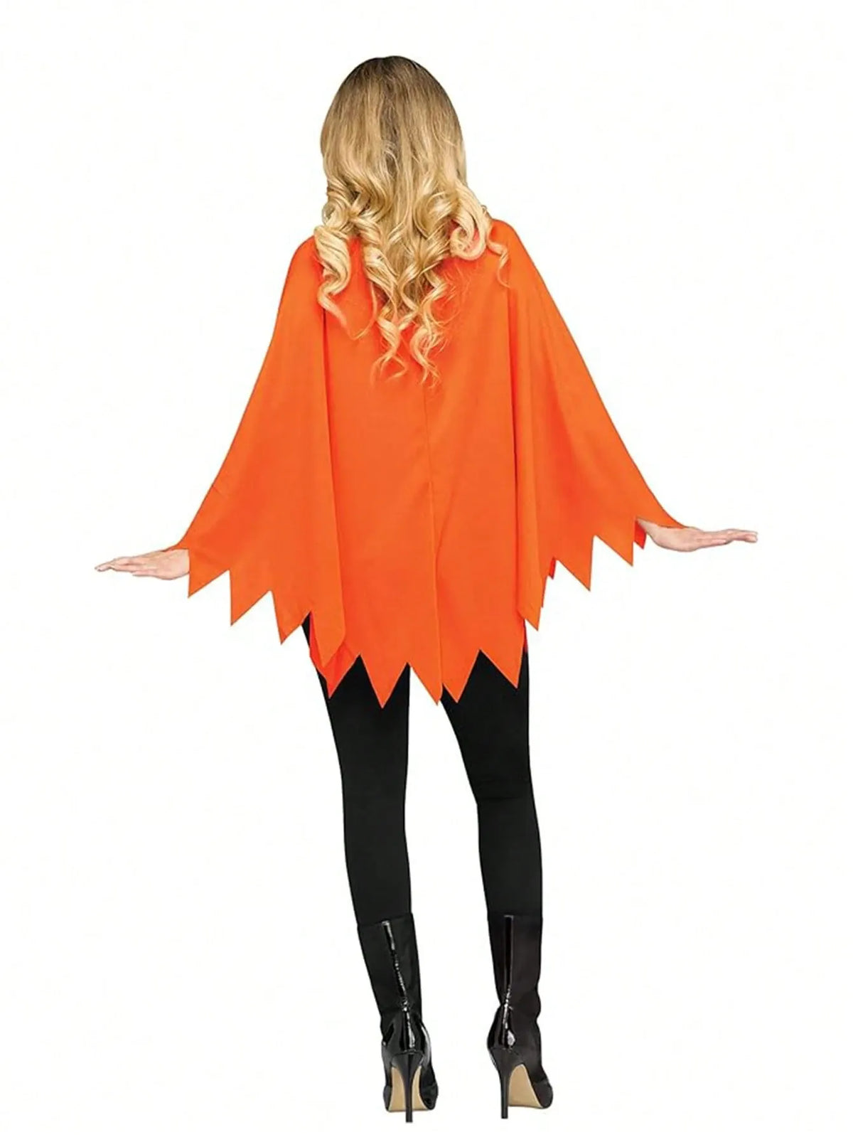 KissICON Womens Halloween Pumpkin Cape and Headwear Costume Set