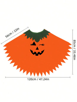 KissICON Womens Halloween Pumpkin Cape and Headwear Costume Set