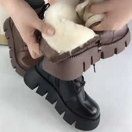 KissICON Womens Snow Boots 2024 Winter New Platform Cotton