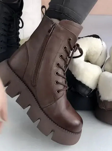 KissICON Womens Snow Boots 2024 Winter New Platform Cotton