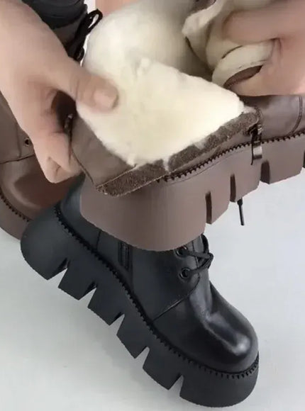 KissICON Womens Snow Boots 2024 Winter New Platform Cotton