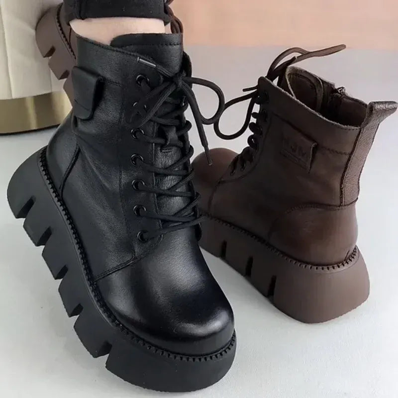 KissICON Womens Snow Boots 2024 Winter New Platform Cotton