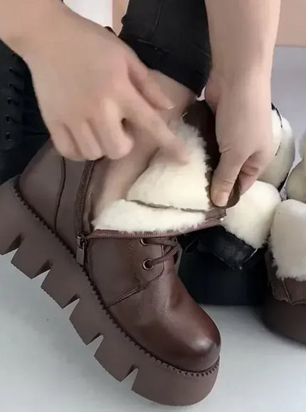 KissICON Womens Snow Boots 2024 Winter New Platform Cotton