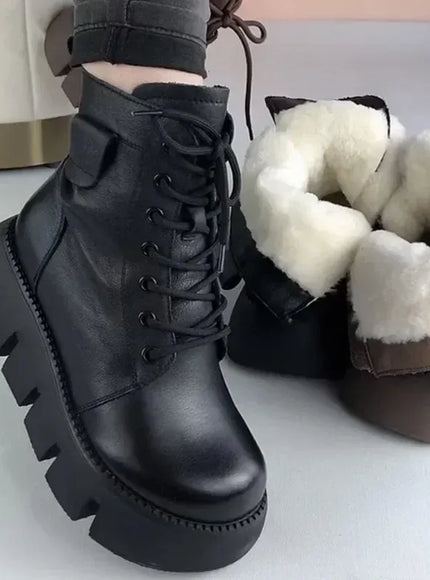 KissICON Womens Snow Boots 2024 Winter New Platform Cotton