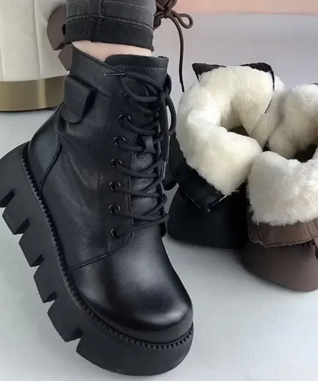 KissICON Womens Snow Boots 2024 Winter New Platform Cotton