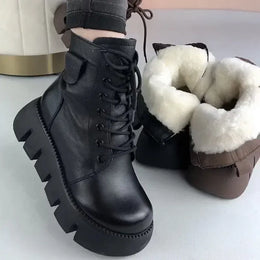 KissICON Womens Snow Boots 2024 Winter New Platform Cotton