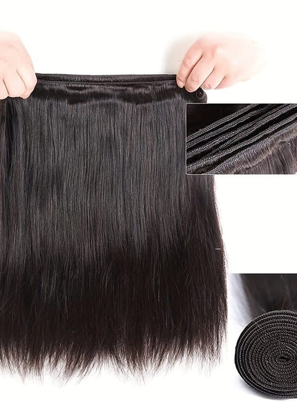 KissICON Womens Yaki Straight Hair Extensions - Heat Resistant