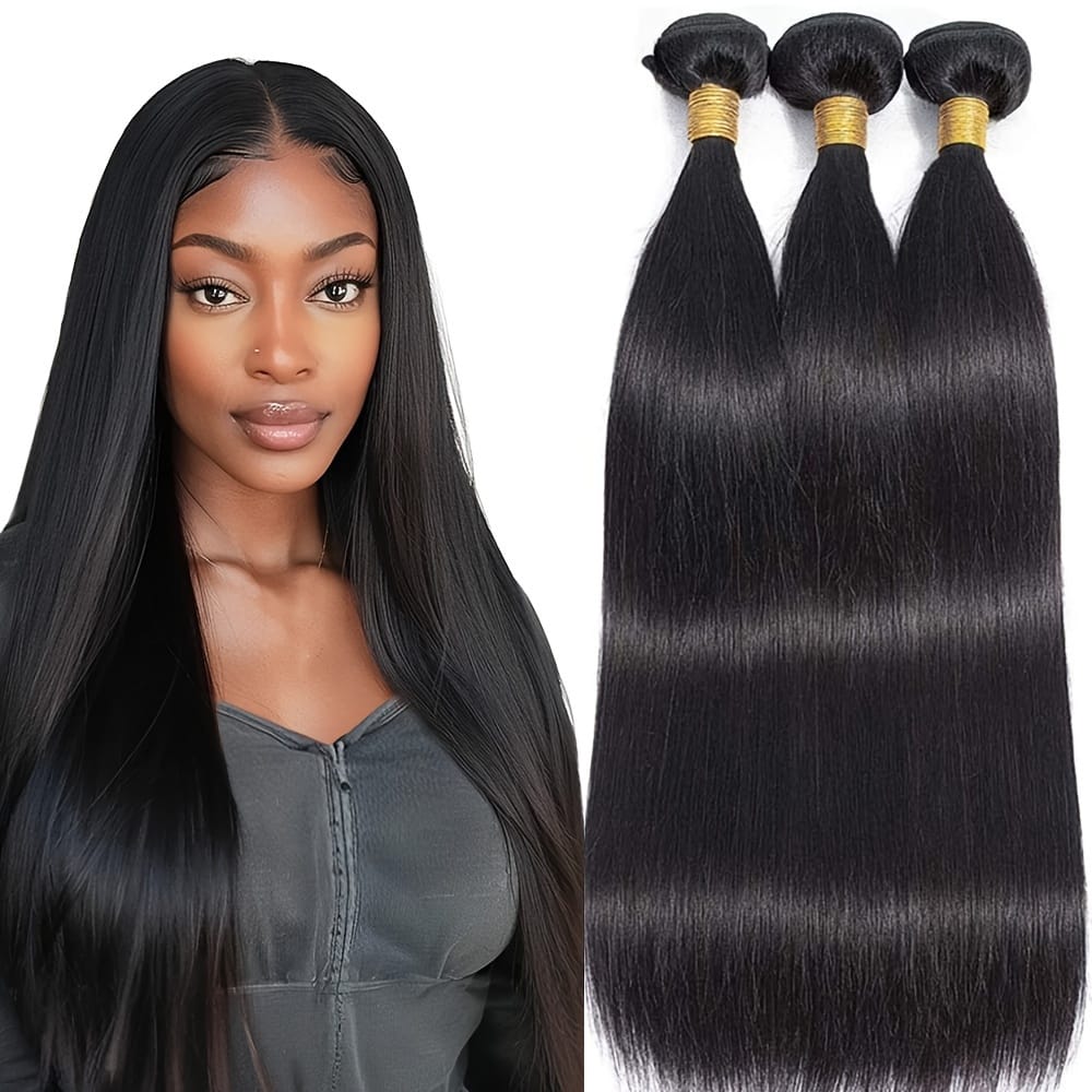 KissICON Womens Yaki Straight Hair Extensions - Heat Resistant