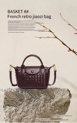 KissICON Woven Small Jiaozi Texture Popular Advanced Shoulder