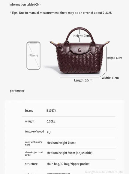 KissICON Woven Small Jiaozi Texture Popular Advanced Shoulder