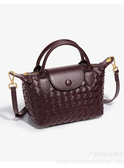 KissICON Woven Small Jiaozi Texture Popular Advanced Shoulder