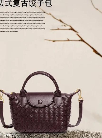 KissICON Woven Small Jiaozi Texture Popular Advanced Shoulder
