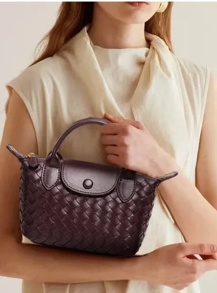 KissICON Woven Small Jiaozi Texture Popular Advanced Shoulder