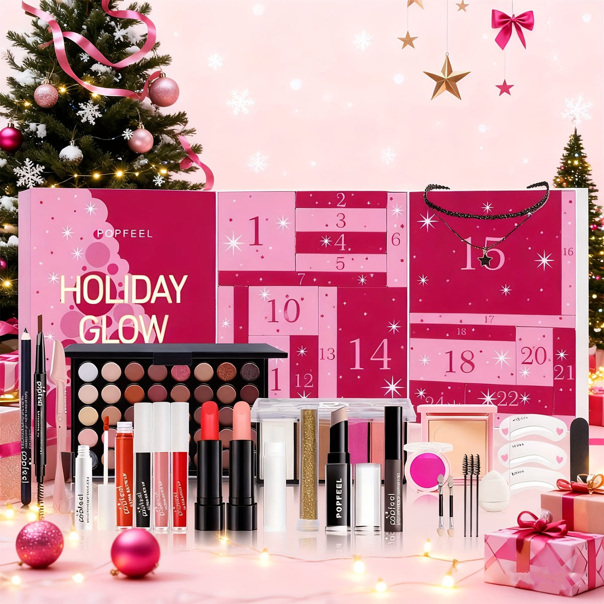 KissICON WOW003 Popfeel Surprise Makeup Countdown Calendar Gift Set