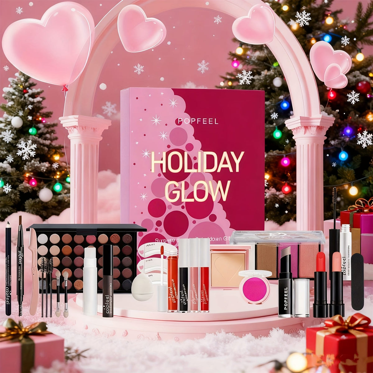 KissICON WOW003 Popfeel Surprise Makeup Countdown Calendar Gift Set