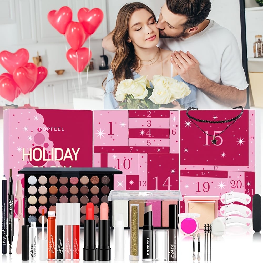 KissICON WOW003 Popfeel Surprise Makeup Countdown Calendar Gift Set