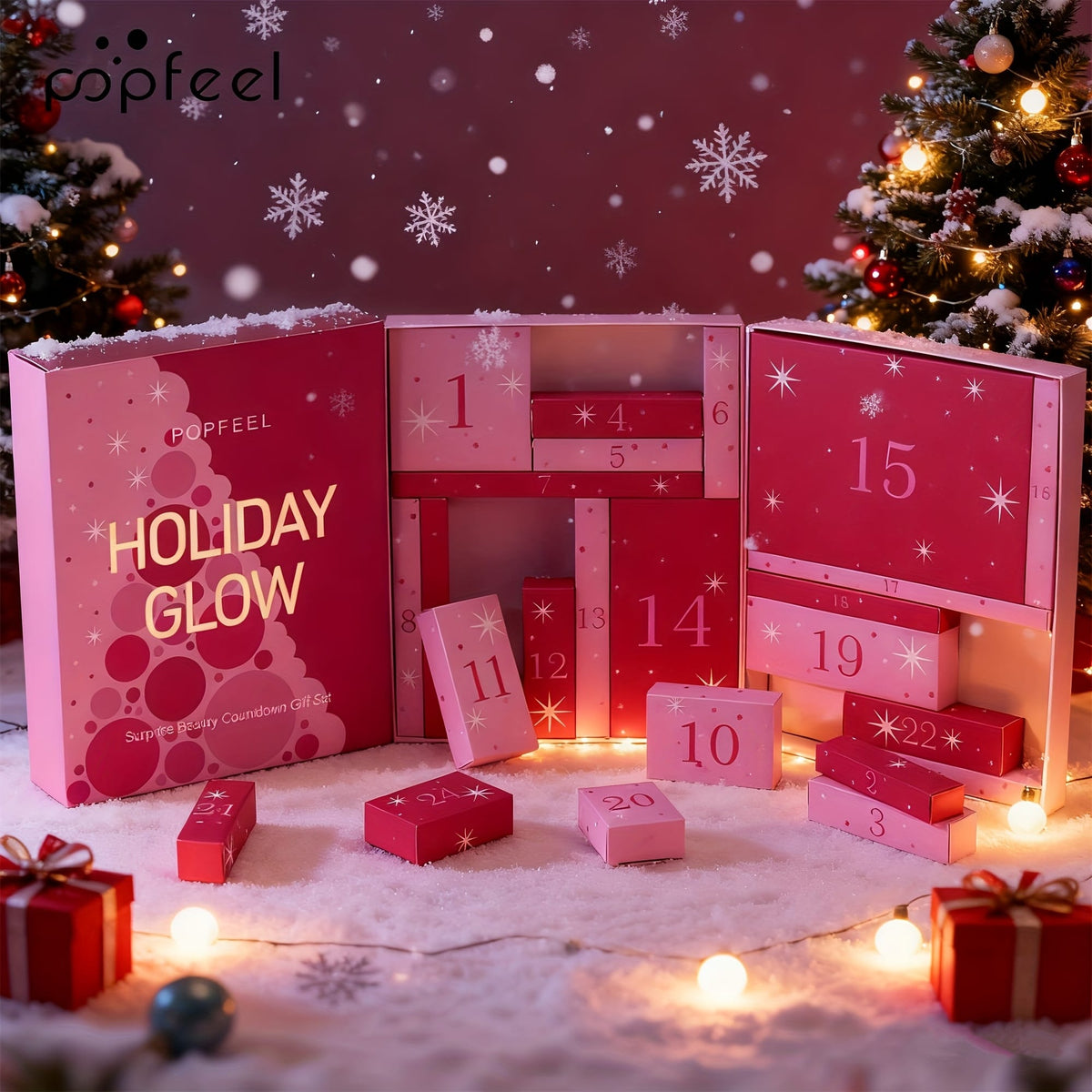 KissICON WOW003 Popfeel Surprise Makeup Countdown Calendar Gift Set