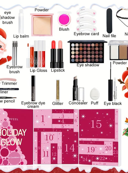 KissICON WOW003 Popfeel Surprise Makeup Countdown Calendar Gift Set