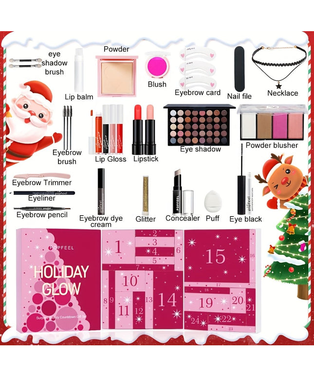 KissICON WOW003 Popfeel Surprise Makeup Countdown Calendar Gift Set