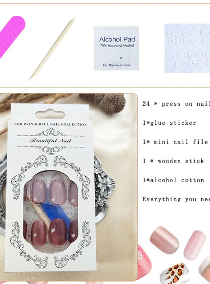KissICON X-0294 KissIcon French Nails Press On Nails - 3D