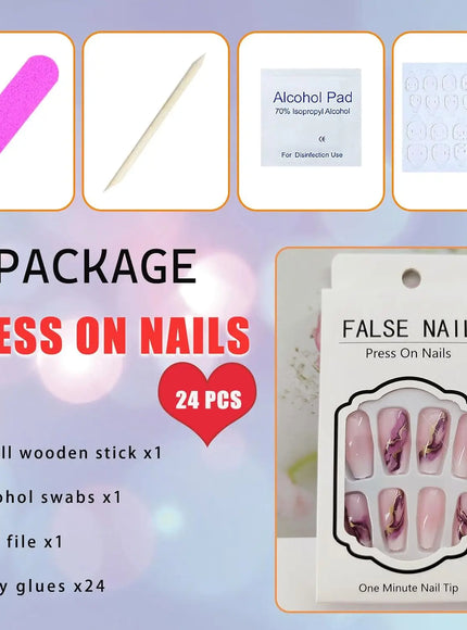 KissICON X-0294 KissIcon French Nails Press On Nails - 3D