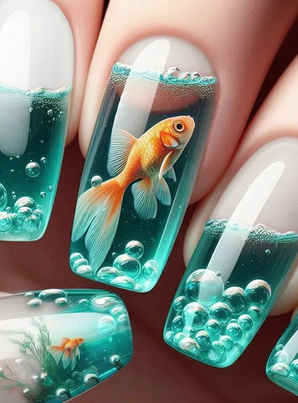 KissICON X-0294 KissIcon French Nails Press On Nails - 3D