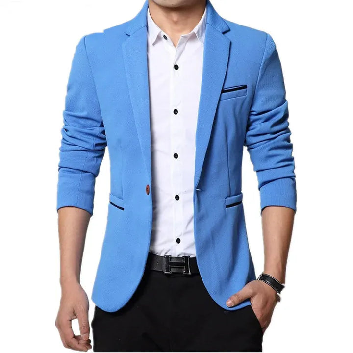 Mens Slim Fit Blazer Suit Jacket Black Blue Red Plus Size