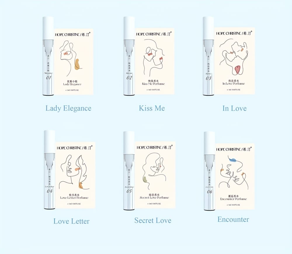 KissICON Xiting Love Series Perfume Gift Box Hope Christine Mini Perfume – Floral Woody Travelready