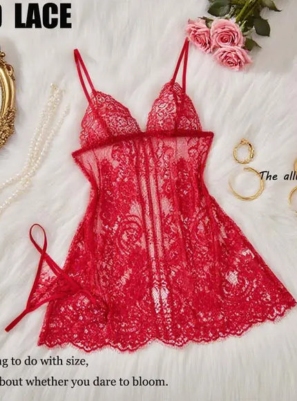 KissICON XL 4XL Curve Women's Open Bodysuit – Lace See Through