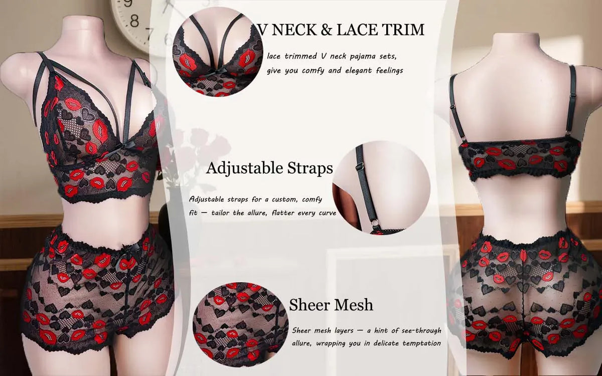 KissICON XL 4XL Plus-size Lingerie – Nightgown Lace Open-bust