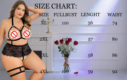 KissICON XL 4XL Plus-size Lingerie – Nightgown Lace Open-bust