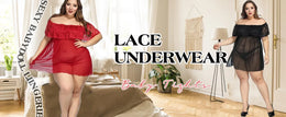 KissICON XL 5XL Curve Lace Chiffon Robe – Sheer Loungewear Red