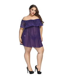 KissICON XL 5XL Curve Lace Chiffon Robe – Sheer Loungewear Red