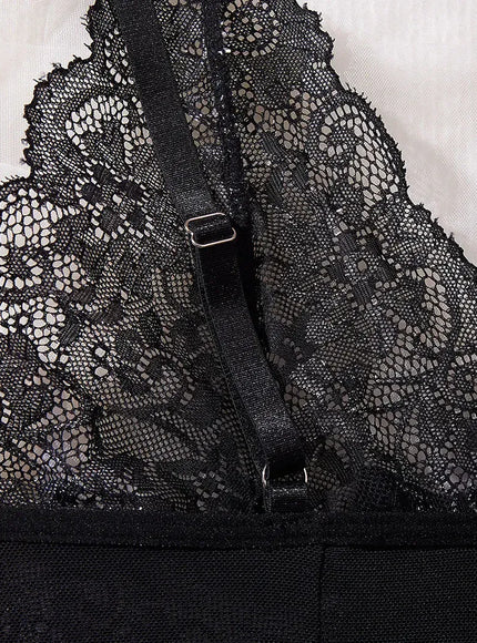 KissICON XL 5XL Curve Lace Lingerie – Sheer Mesh Deep