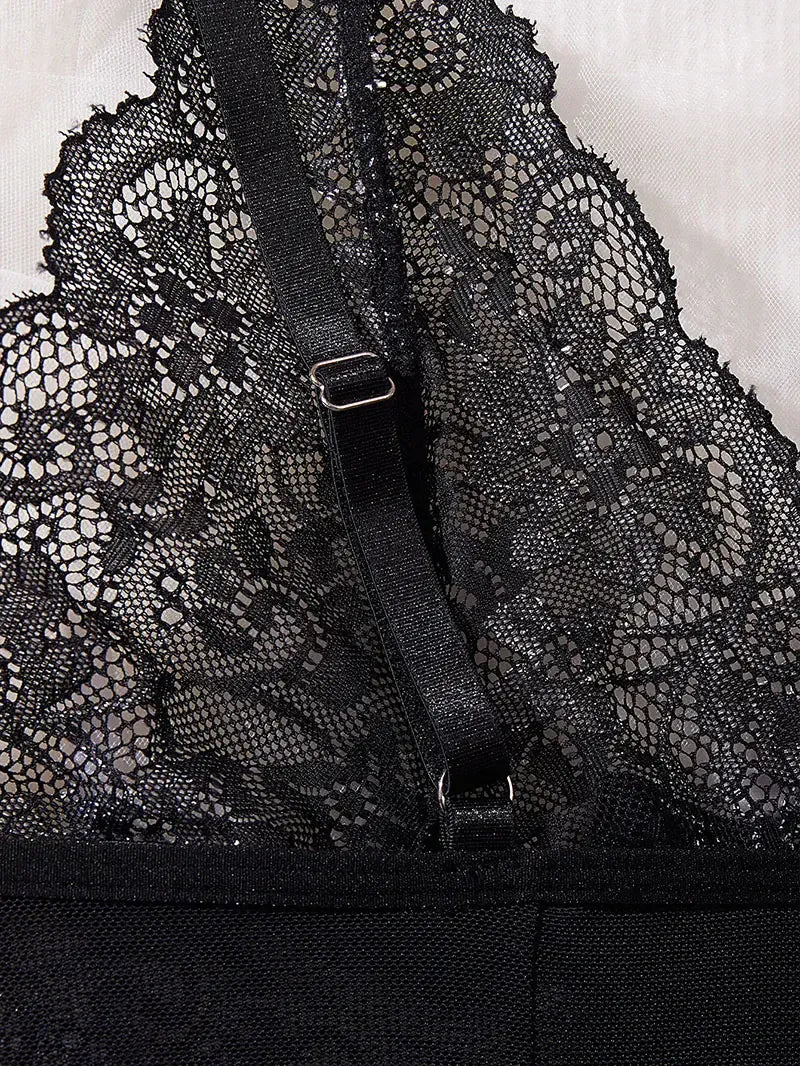KissICON XL 5XL Curve Lace Lingerie – Sheer Mesh Deep