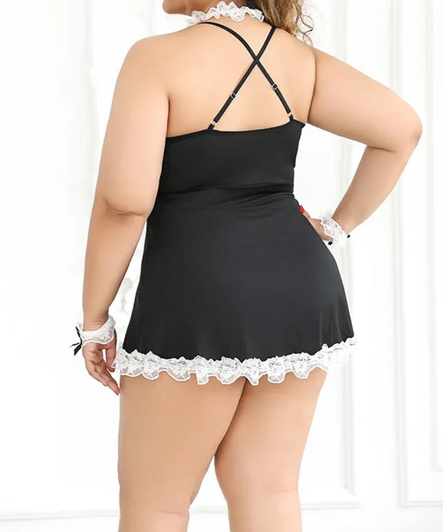 KissICON XL 5XL Curve Women's Deep V-Neck Nightgown