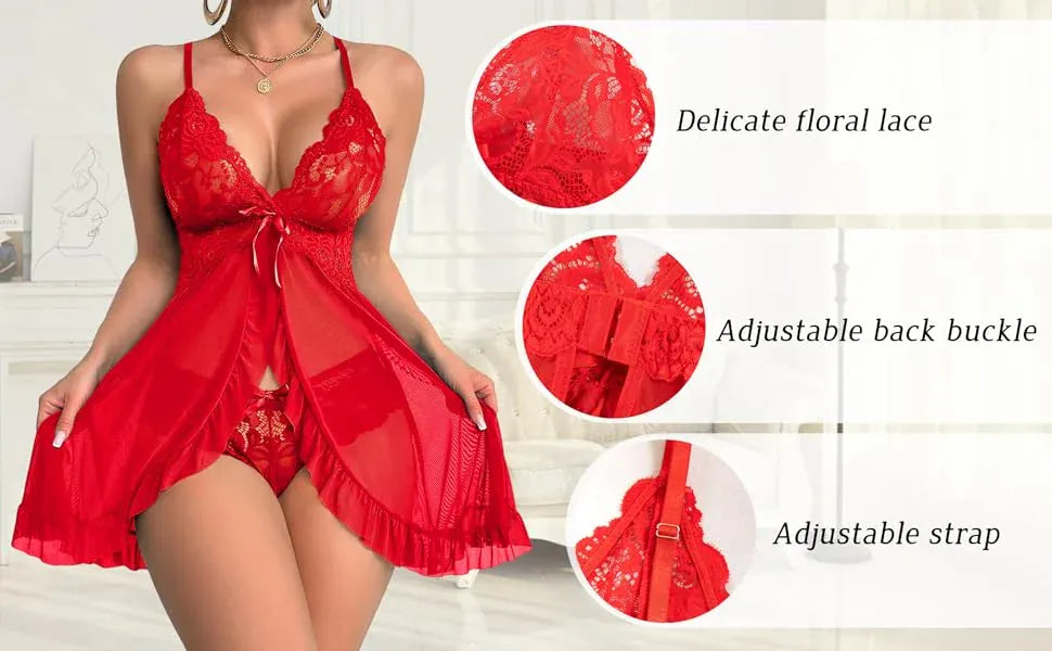 KissICON XL 5XL Curve Women's Lingerie – Erotic Lace Solid