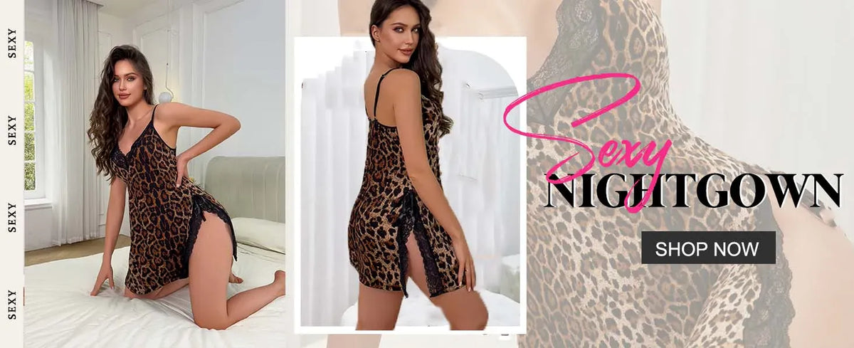 KissICON XL 5XL Leopard Print Deep V-Neck Women's