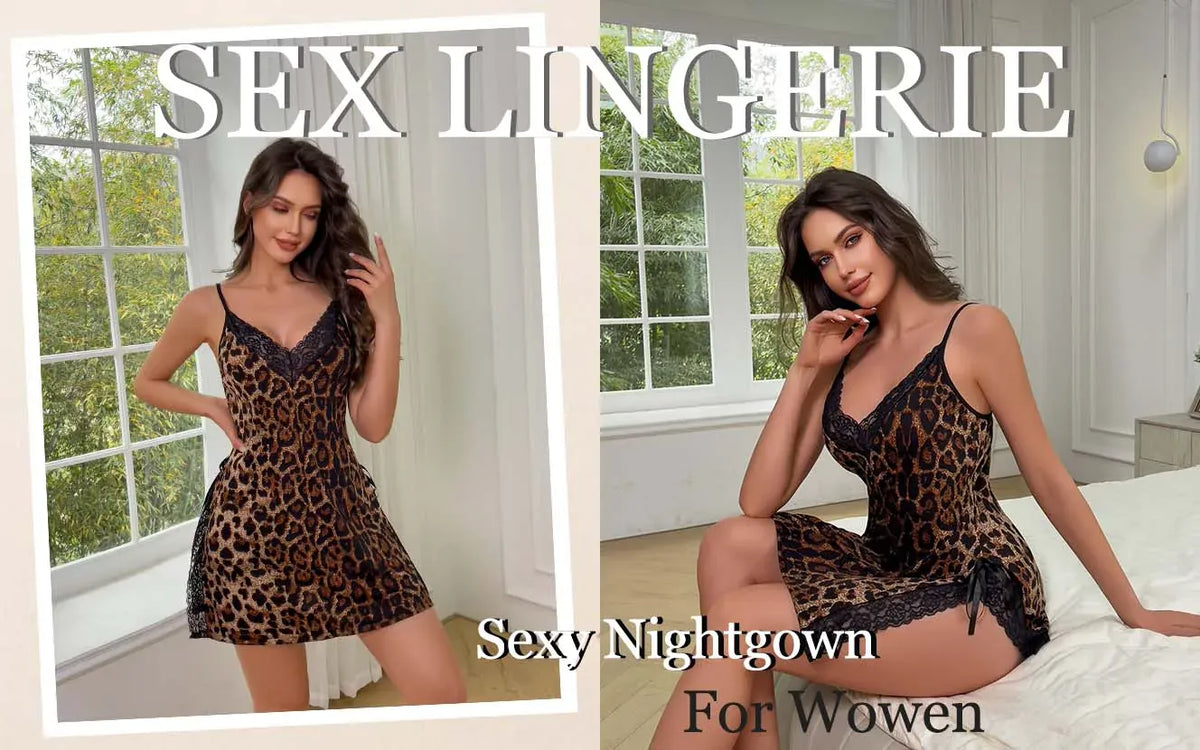KissICON XL 5XL Leopard Print Deep V-Neck Women's