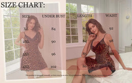 KissICON XL 5XL Leopard Print Deep V-Neck Women's