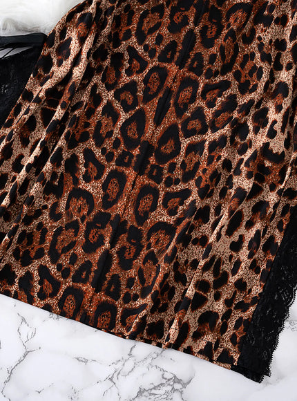 KissICON XL 5XL Leopard Print Deep V-Neck Women's