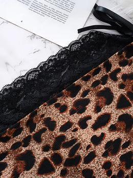KissICON XL 5XL Leopard Print Deep V-Neck Women's