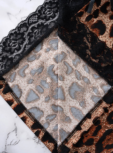 KissICON XL 5XL Leopard Print Deep V-Neck Women's