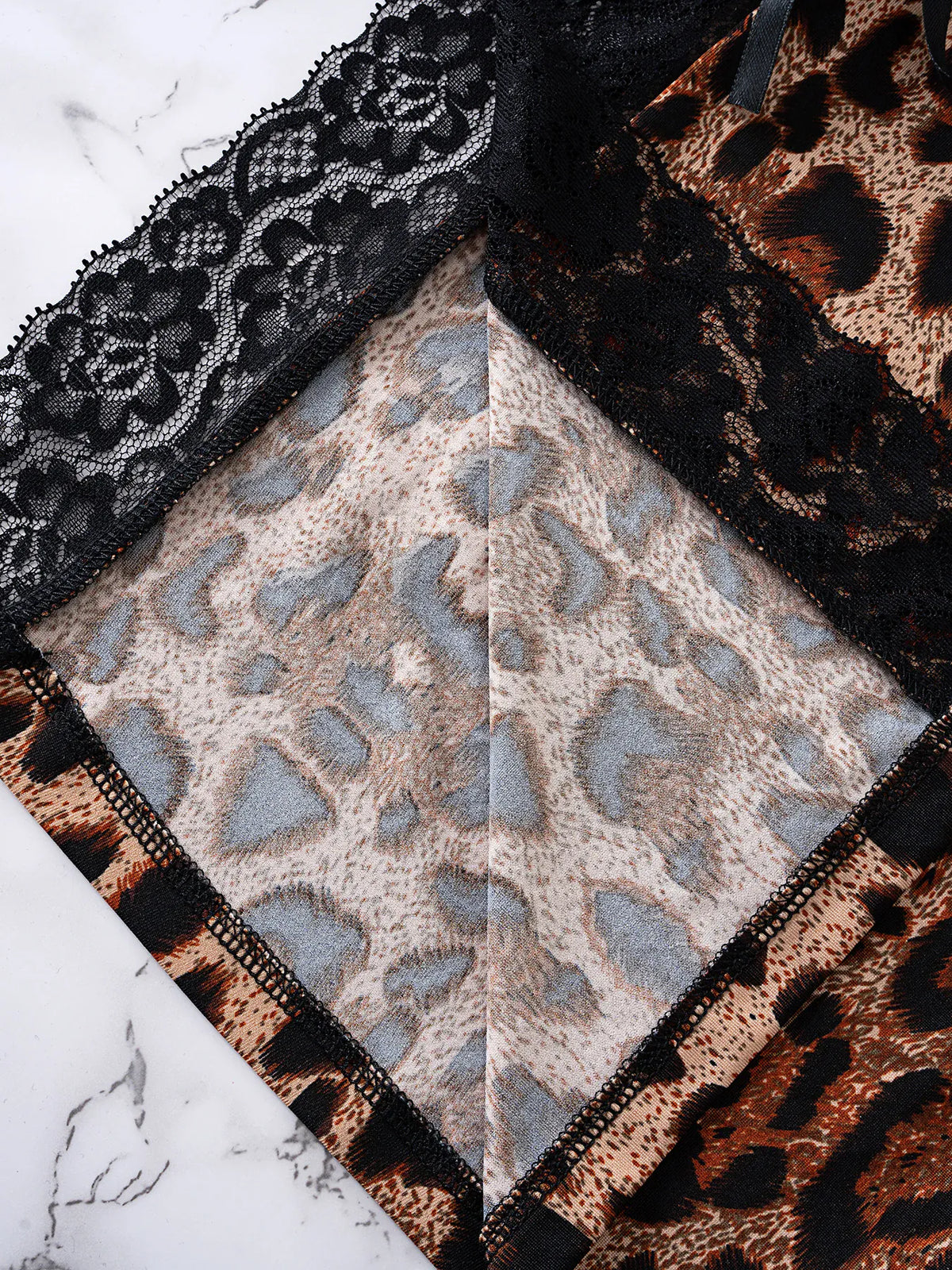 KissICON XL 5XL Leopard Print Deep V-Neck Women's