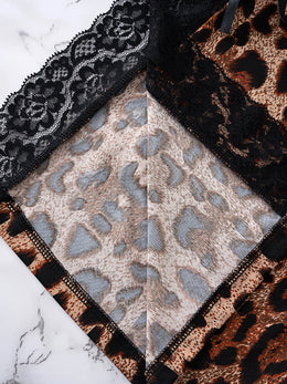 KissICON XL 5XL Leopard Print Deep V-Neck Women's